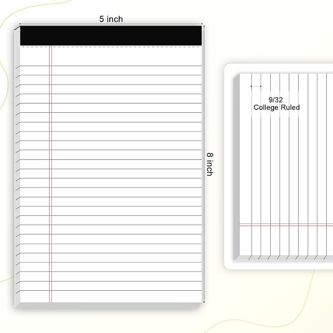 AILZFEI 6pcs Small Note Pad 5x8 College Ruled Legal Pads Paper Notepads 6 Pack - Image 2