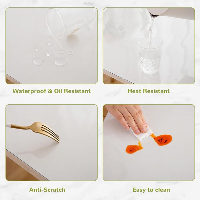 Eisdroma 60 x 108 Inch Clear Table Cover Protector, 1.5mm Plastic Table Cover - Image 4