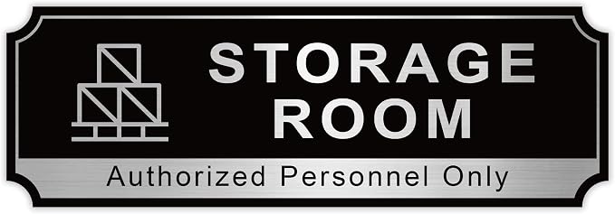 Storage Room Sign for Business Door, Self-Adhesive Durable Modern Storage Room by LUHIMO