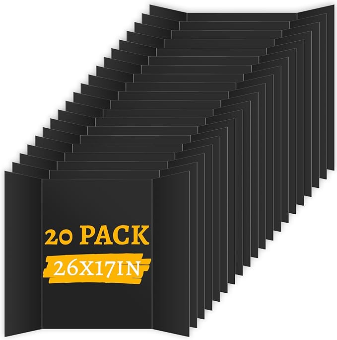 20 Pack Trifold Poster Board, School Projects, Graduation Party, Event Displays by VZZNN