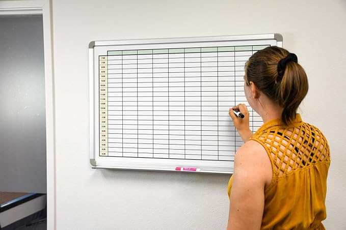 30 Minute Schedule with Color Whiteboard 48" x 36" - Image 4