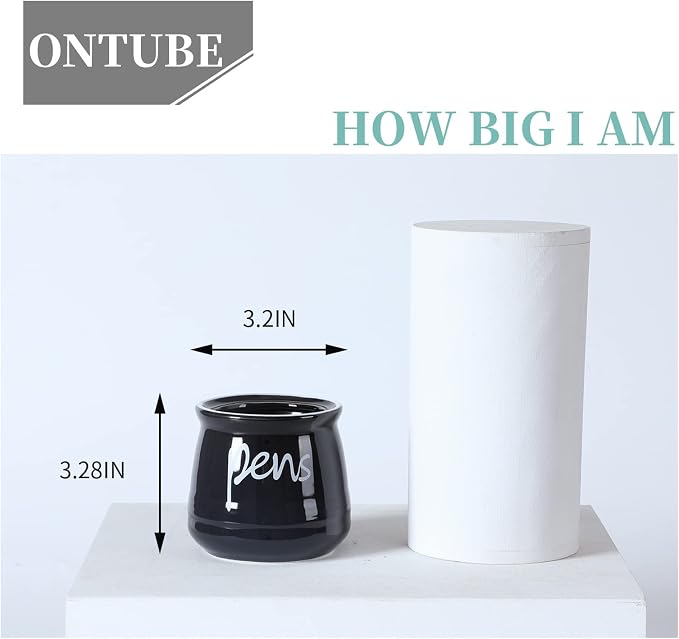 ONTUBE Porcelain Pens Holder Stand, Ceramic Pencils Holder - Image 5