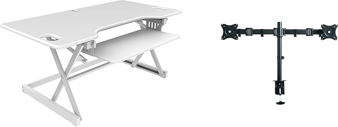 Rocelco 46" Large Height Adjustable Standing Desk Converter by Rocelco