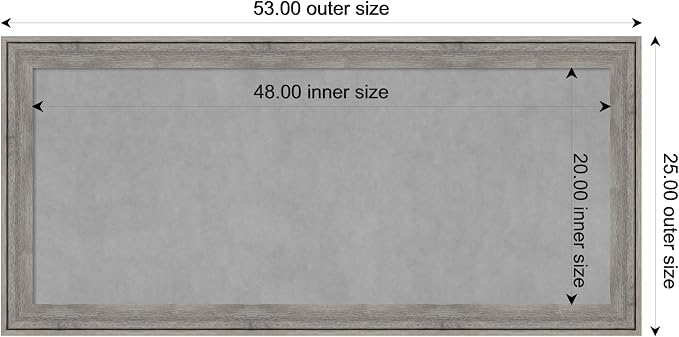 Amanti Art Grey Framed Magnetic Board 25x53 Oversize Vision Board - Image 4