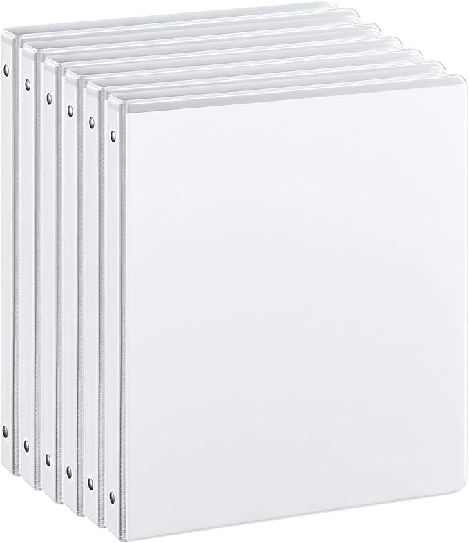 0.5-inch 3-Ring Binder with 2 Interior Pockets, 0.5'' Basic Binders Holds US by SuinOffice