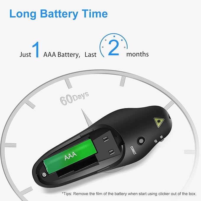 Wireless Presentation Clicker for PowerPoint, Wireless Presenter Remote - Image 7