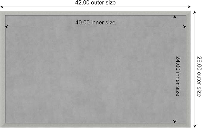 Amanti Art Silver Framed Magnetic Board 26x42 Large Vision Board - Image 3