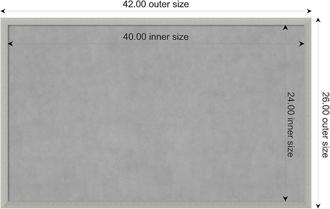 Amanti Art Silver Framed Magnetic Board 26x42 Large Vision Board - Image 4