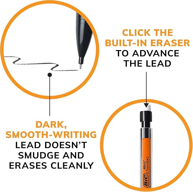 BIC Mechanical Pencils 0.7mm & 0.5mm, #2 EXTRA SMOOTH - Image 6
