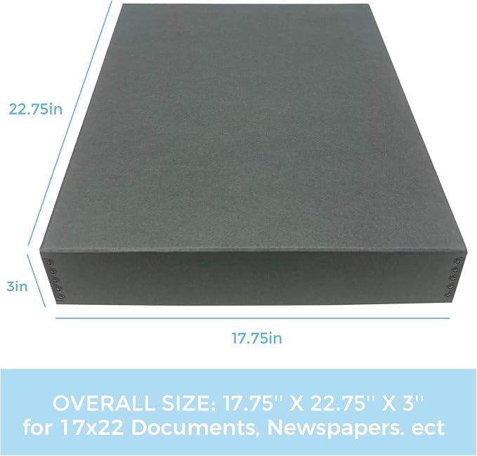 Lineco Museum Archival Storage Box, 17.75x22.75x3 in. Drop Front Design. - Image 2