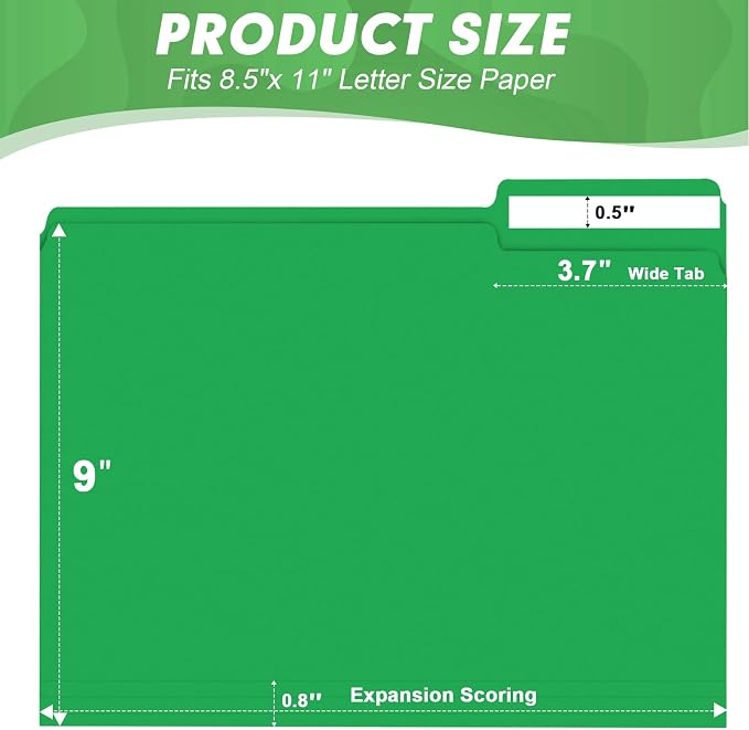 File Folder, HERKKA 120 Pack 1/3 Cut Tab File Folders, Colored File Folders - Image 2