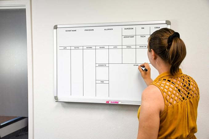 OP-Room Dry-Erase Hospital Whiteboard 36" x 24" - Image 4