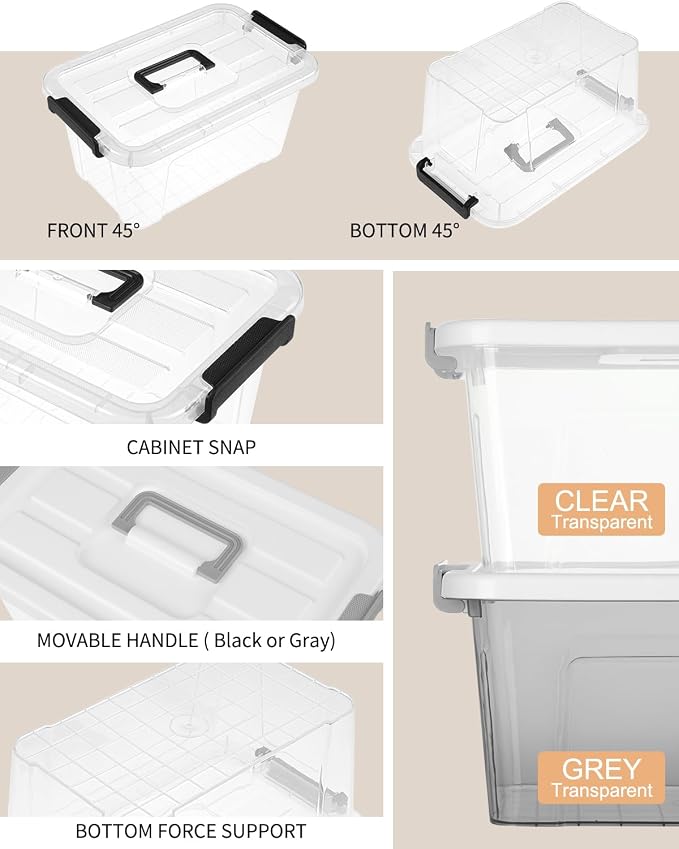 NUMIFUN Plastic Storage Bins - Image 8