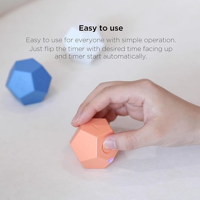 Mooas Dodecagon Time Ball Rechargeable Mini Timer, 11 Preset Times, Desk - Image 5