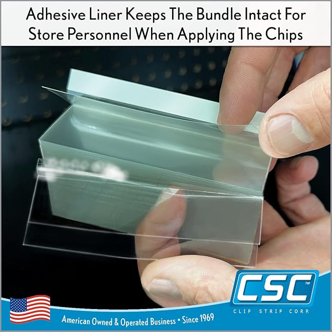Clip Strip Corp. Price/Data Channel Label Holder Chips, 3.5" L x 1.25" H - Image 4
