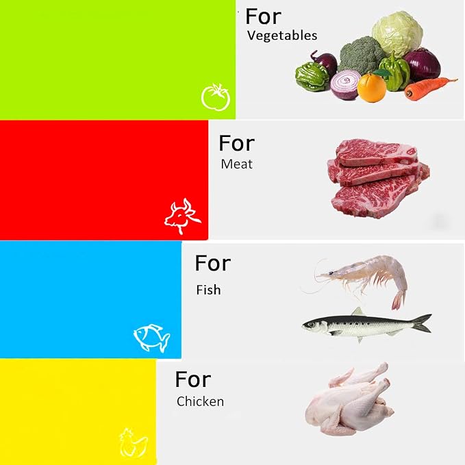 Kimmoker Flexible Cutting Boards Set, Cutting Board Mats - Image 5