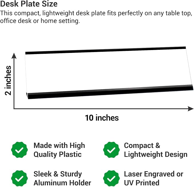 Custom Engraved Desk Plate | Personalized - Image 4