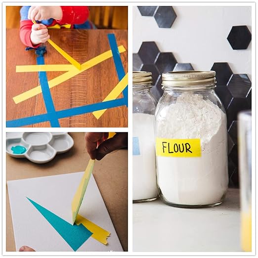 KIWIHUB Yellow Painters Tape, DIY Crafting, Decoration and School Projects - Image 5