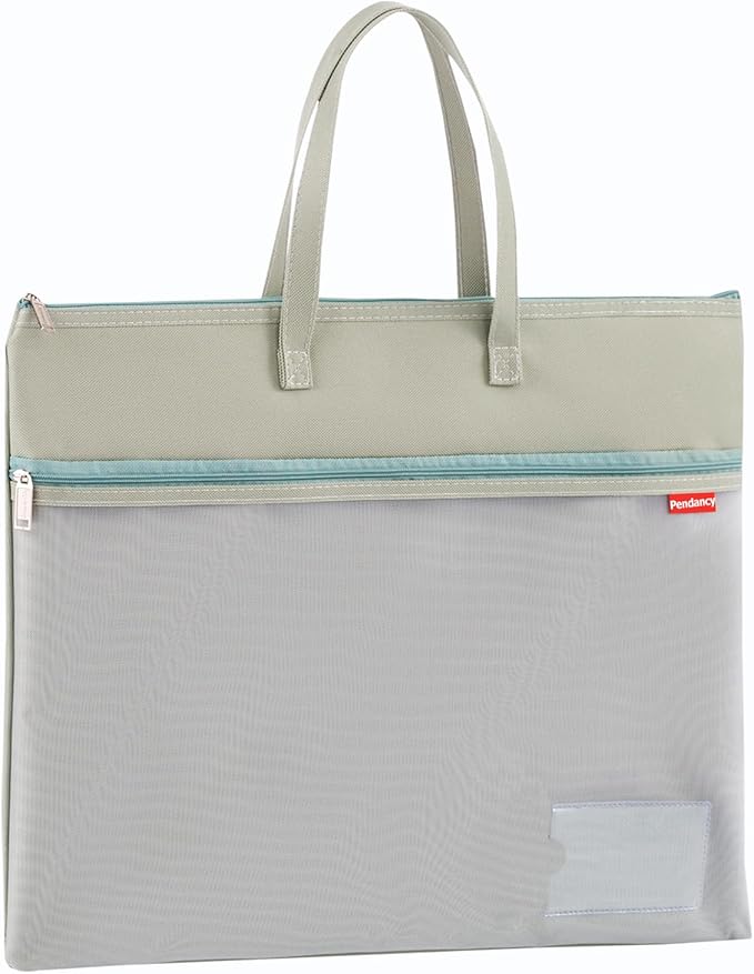 Pendancy Mesh Zipper Pouch A4 Size, Large Double Pocket Waterproof File Bag by Pendancy