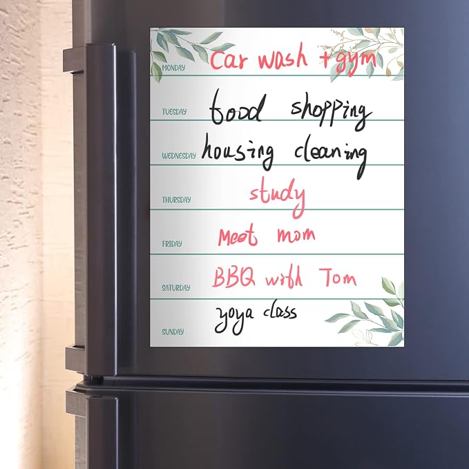 Outus 2 Pieces Magnetic Weekly Dry Erase Boards Erasable Weekly Calendars - Image 5