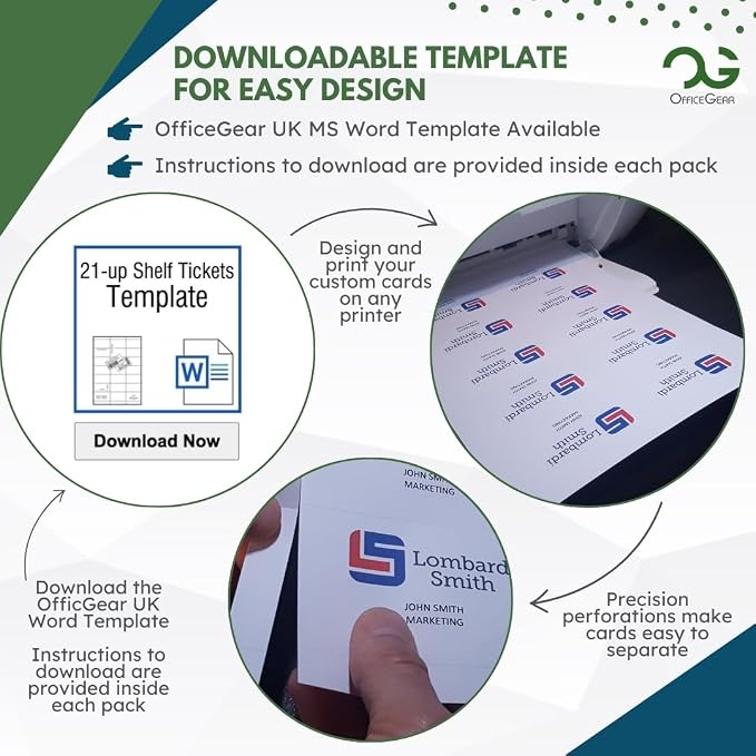 OfficeGear Shelf Edge Barcode Price Ticket Labels 21-up 38x70mm Custom - Image 6