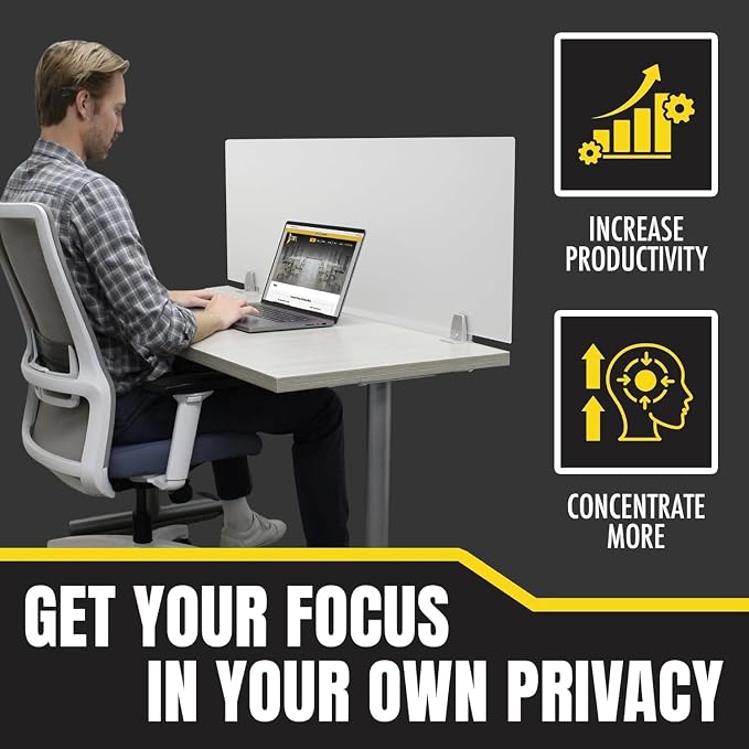 OBEX Clear Acrylic Desk Mounted Privacy Panel - Image 5