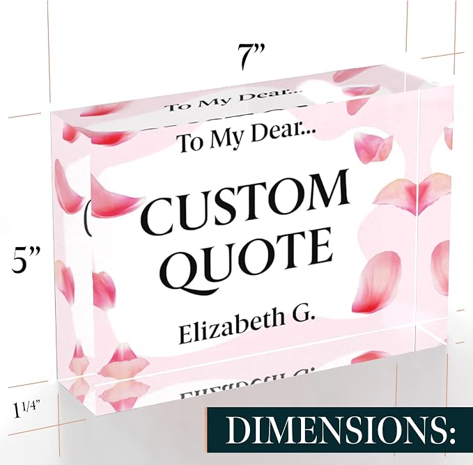 Personalized Gifts, Custom Quote Block Letter Board, Crystal-Clear Acrylic - Image 8