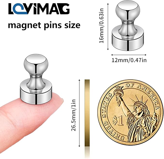 LOVIMAG Fridge Magnets 40Pcs Refrigerator Whiteboard Small Strong Magnet - Image 2