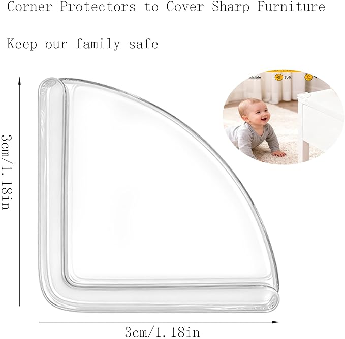 EBUKTUK 4pcs, Table Corner Protector, Corner Protector to Cover Sharp Furniture - Image 2