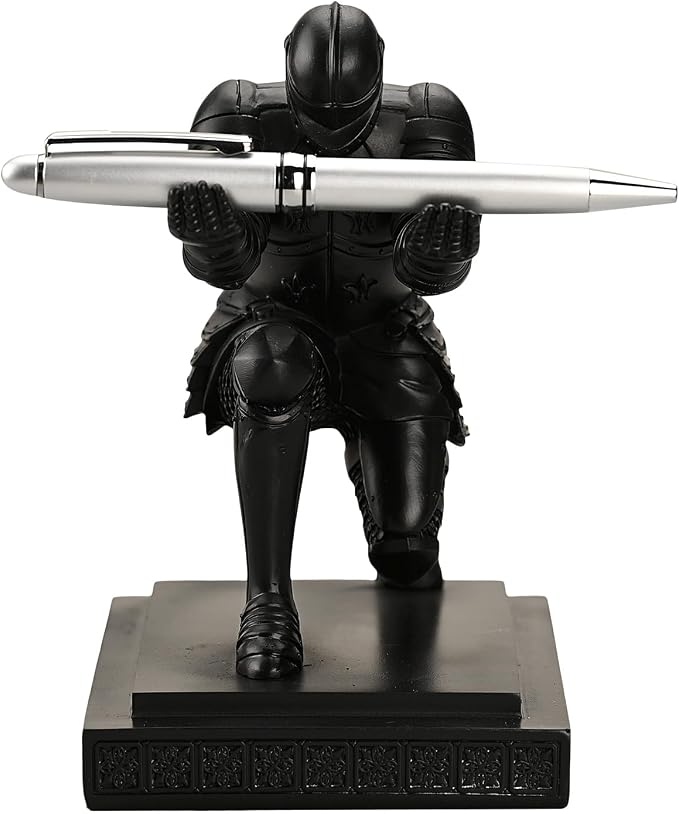 Amoysanli Knight Pen Holder Desk Organizers and Accessories Desk Decor Resin - Image 3