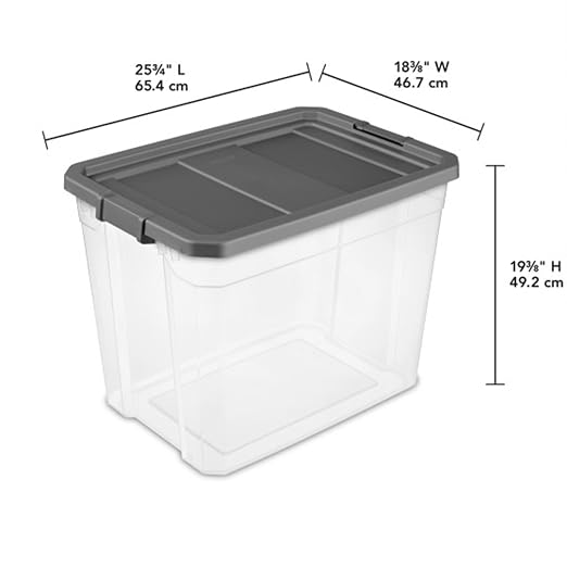Sterilite 8-Pack Modular Stacker Box, Durable Clear Plastic Storage Bins - Image 2