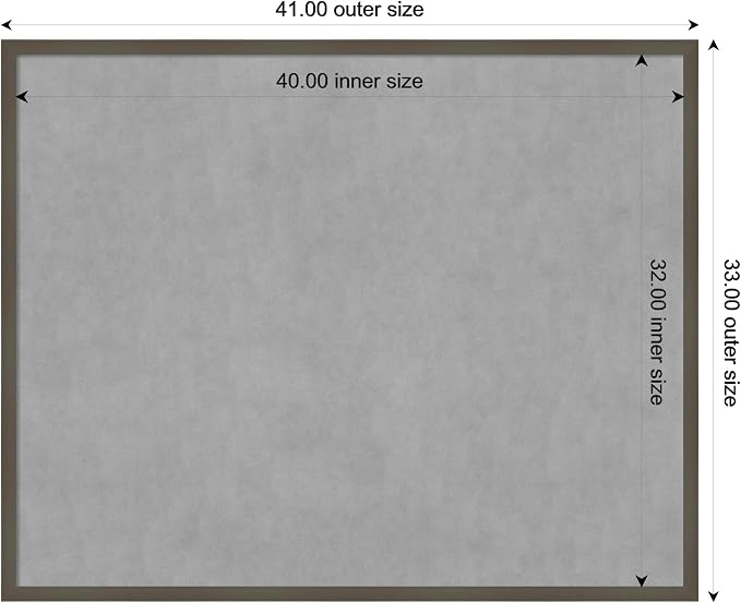 Amanti Art Grey Framed Magnetic Board 33x41 X-Large Vision Board - Image 3