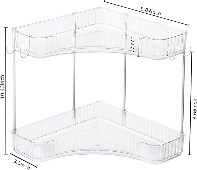 Trdongxu 2-Tier Corner Bathroom Organizer Countertop - Image 2