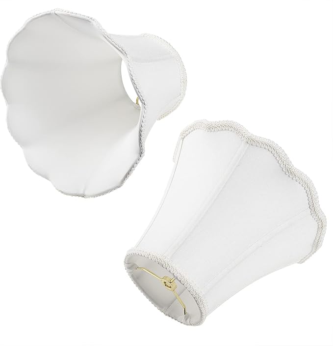 Bell Lamp Shade, Saangseon White Lampshade Replacement 6'' Top x 11.5'' Bottom - Image 5