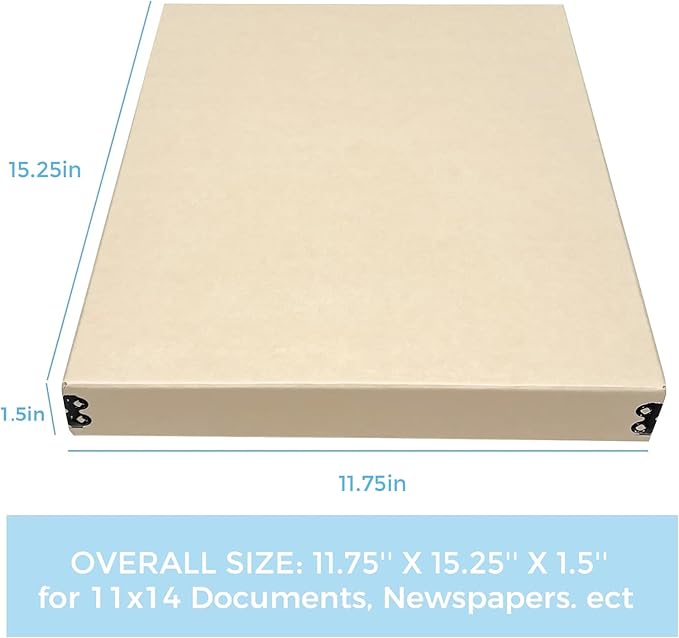 Lineco Museum Archival Storage Box, 11.75x15.25x1.5 in. Drop Front Design. - Image 3