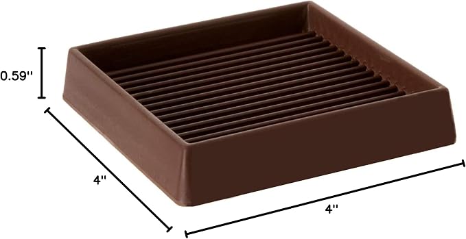 VOCOMO 4X4 Rubber Caster Cups, Non Slip Furniture Pads, Anti-Slip Gripper - Image 10