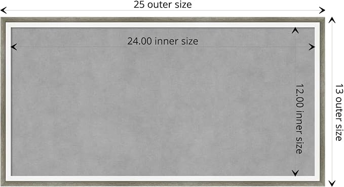 Amanti Art Silver Framed Magnetic Board 13x25 Small Vision Board - Image 4
