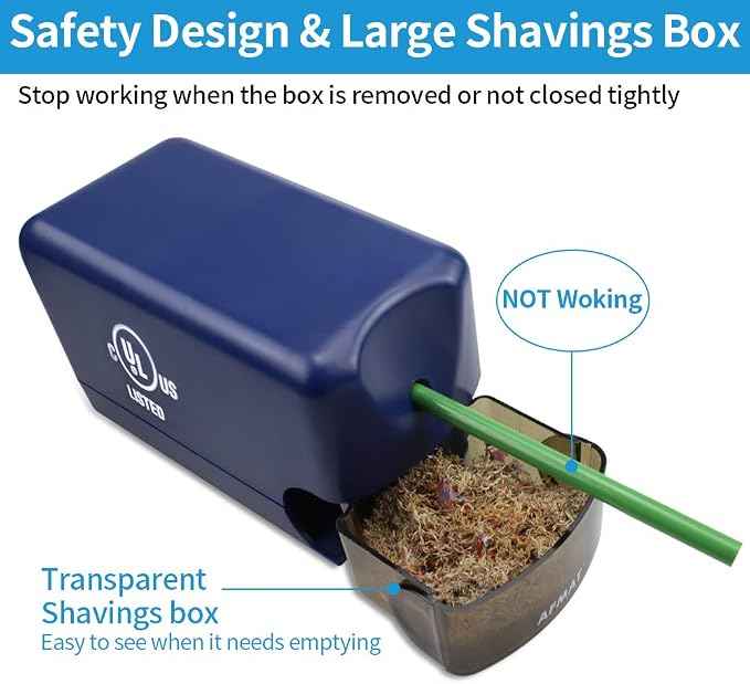 AFMAT Electric Pencil Sharpener, Heavy Duty Colored Pencil Sharpeners