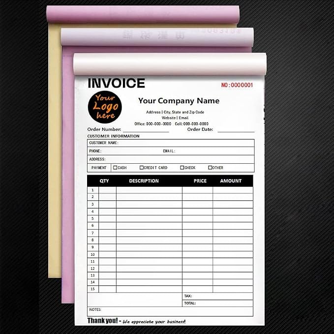 Custom Carbonless Sales Invoice Form Books - Image 2