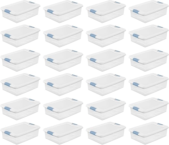Sterilite 24-Pack Latching Box, Under Bed Storage Bins - Image 2