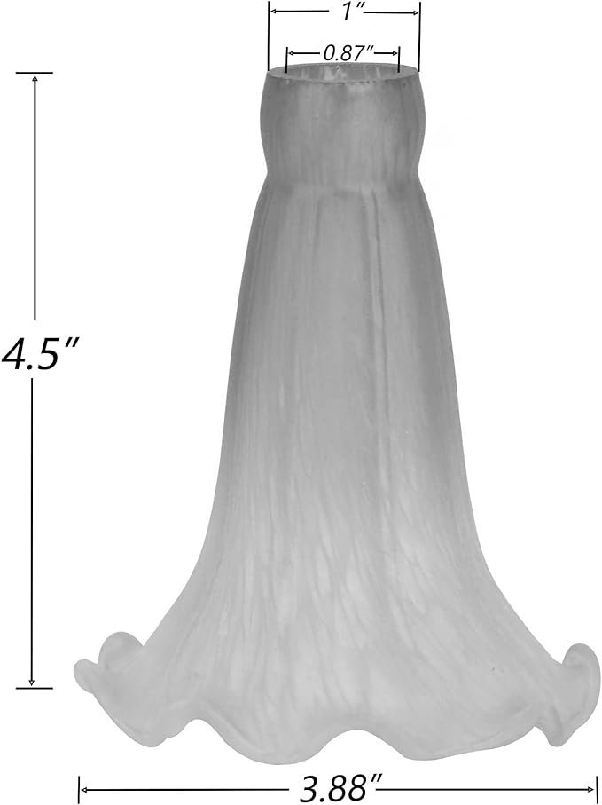 Bieye LS98S Lily Flower Blown Glass Lampshade - Image 4