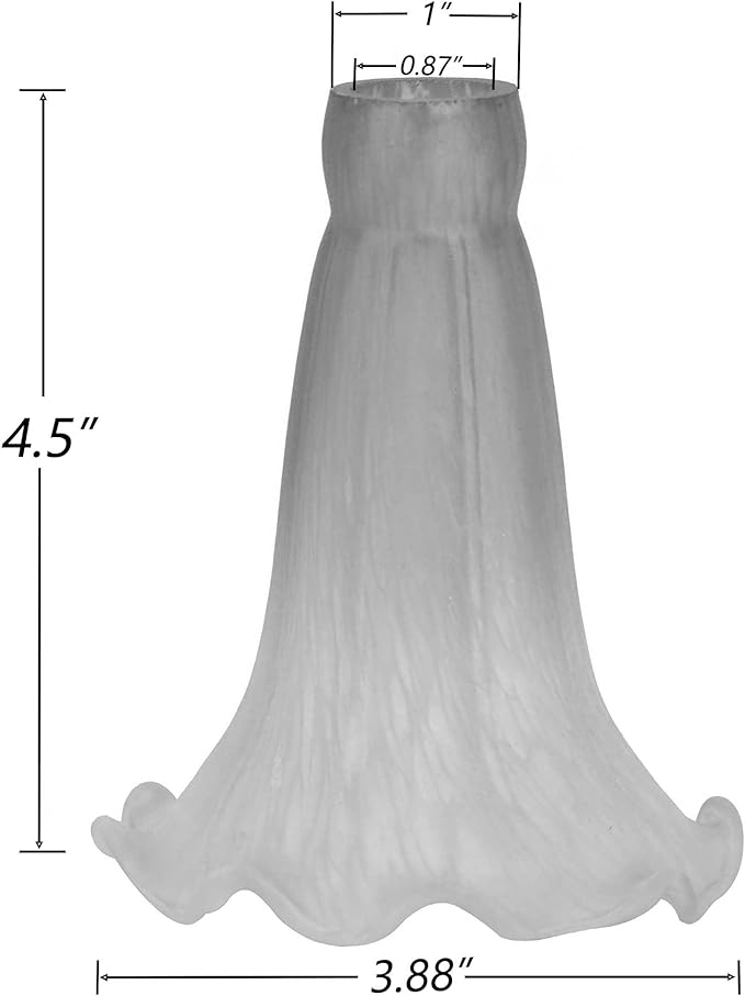 Bieye LS16S Lily Flower Blown Glass Lampshade - Image 4