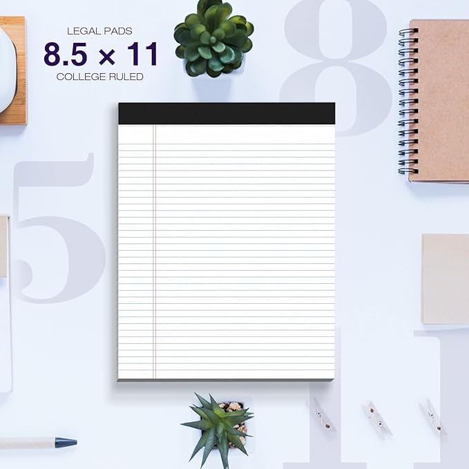 24 Pack Legal Pads 8.5 x 11 College Ruled Note Pads 8.5 x 11 Notepads 8.5 x 11 - Image 6