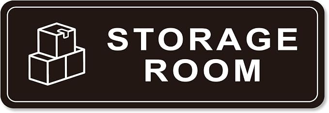 Storage Room Door Sign for Business and Home, Self-Adhesive Durable Modern by LUHIMO
