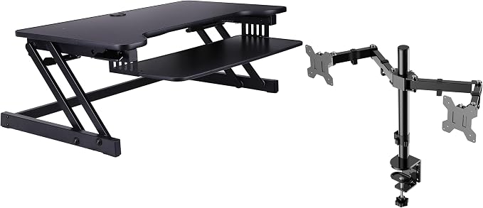 Rocelco 37.5" Deluxe Height Adjustable Standing Desk Converter by Rocelco
