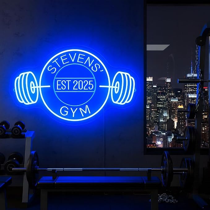 Customizable Gym Neon Sign Decor by HousignzNeonLightSigns