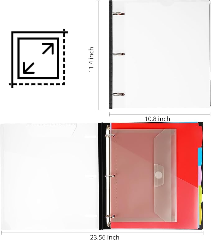 WOT I Telescoping Project Organizer, Refillable 3 Ring Binder - Image 7