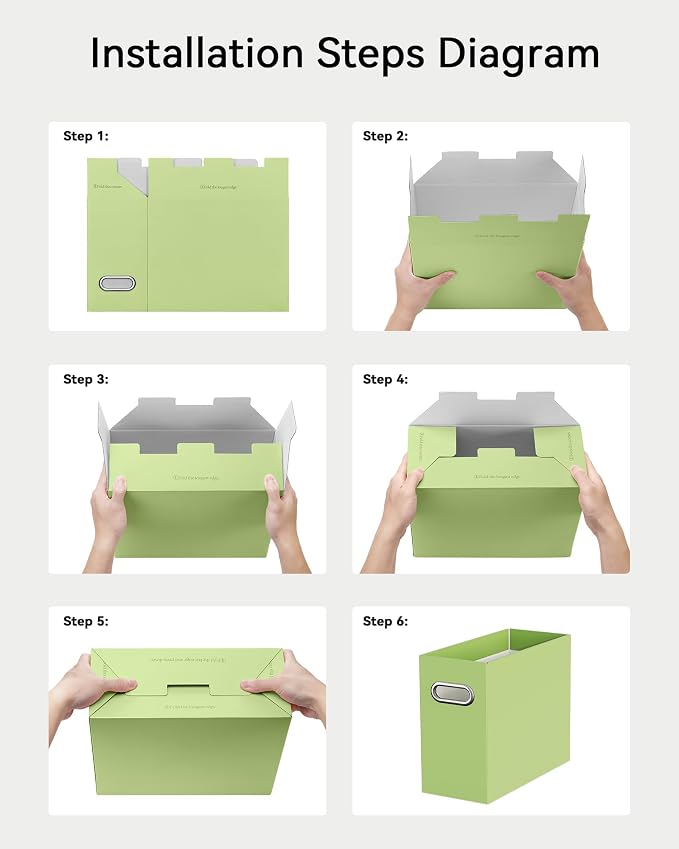 Oterri Cardboard File Organizer Box - Image 3
