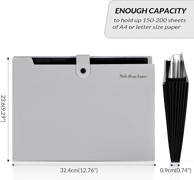 SKYDUE Accordion File Organizer, 8 Pockets Expanding File Folders, Portable - Image 5