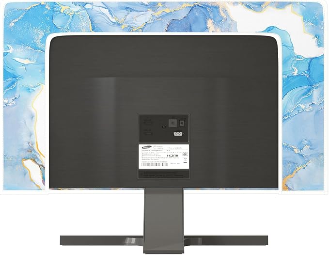 Baocicco Baby Blue Gold Marble Waterproof Computer Monitor Dust Cover 26 - Image 5